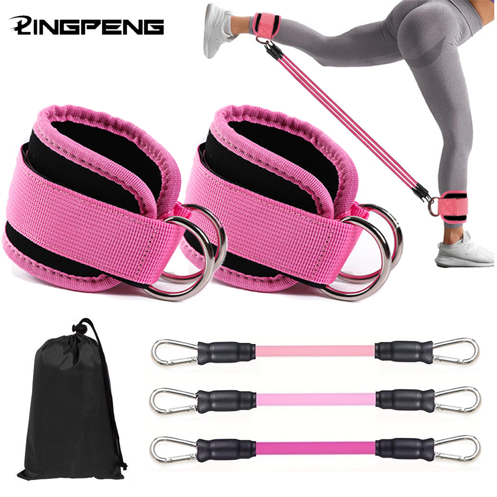 Home Gym Kit For Men - 발목 스트랩 저항 밴드 세트 피트니스