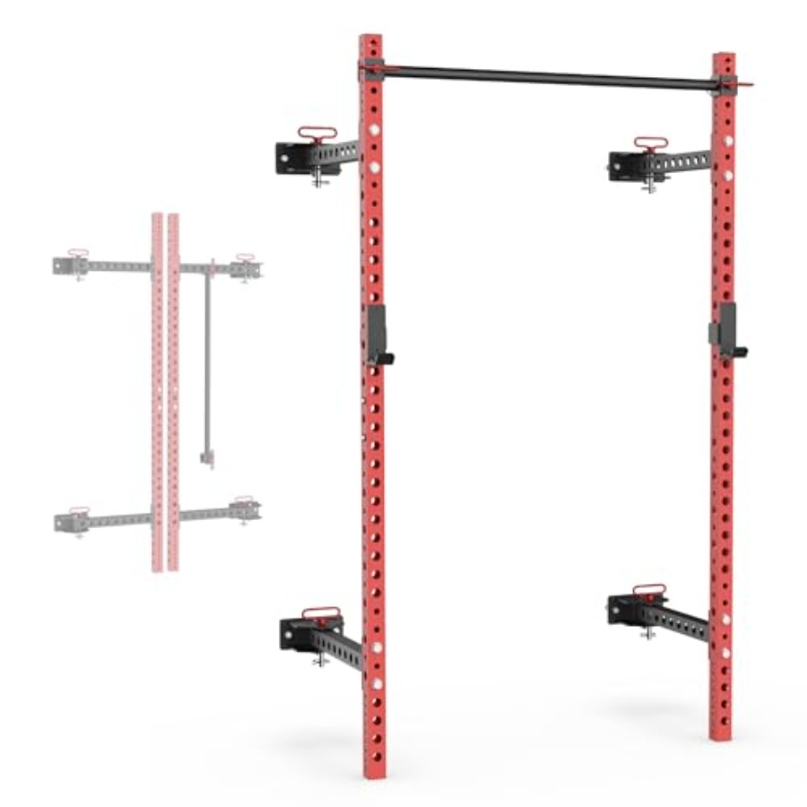 Squat Rack Power - 2200 시리즈 접이식 스쿼트 랙(J-컵 포함)