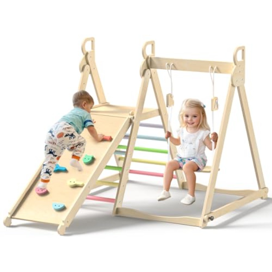 Home Gym For Toddlers - 실내용 유아 정글짐, 가정용 접이식 나무
