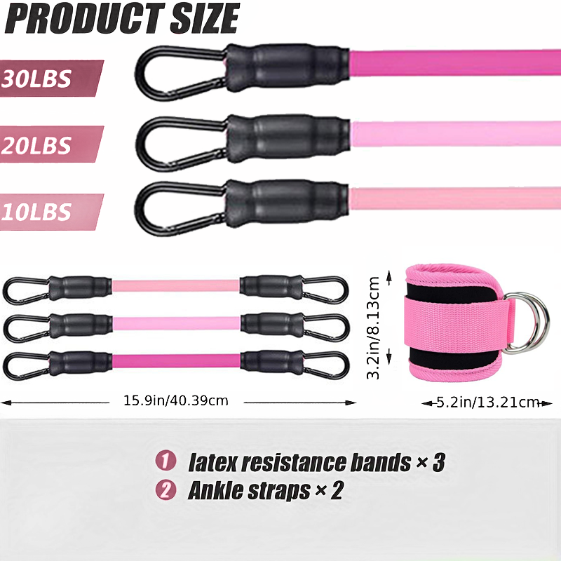 발목 스트랩 저항 밴드 세트 피트니스 운동 운동 장비  - Home Gym Kit For Men 리뷰 및 가격