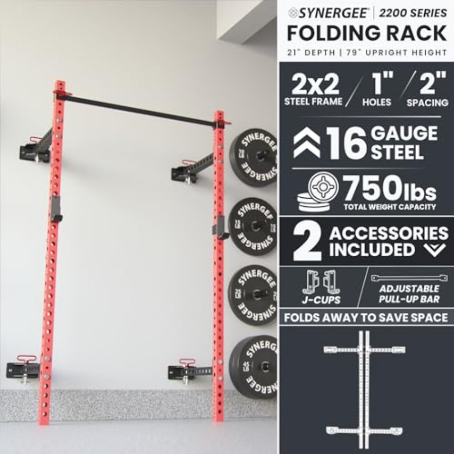 2200 시리즈 접이식 스쿼트 랙(J-컵 포함) 조절  - Squat Rack Power 리뷰 및 가격