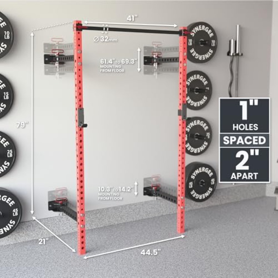 2200 시리즈 접이식 스쿼트 랙(J-컵 포함) 조절  - Squat Rack Power 리뷰 및 가격