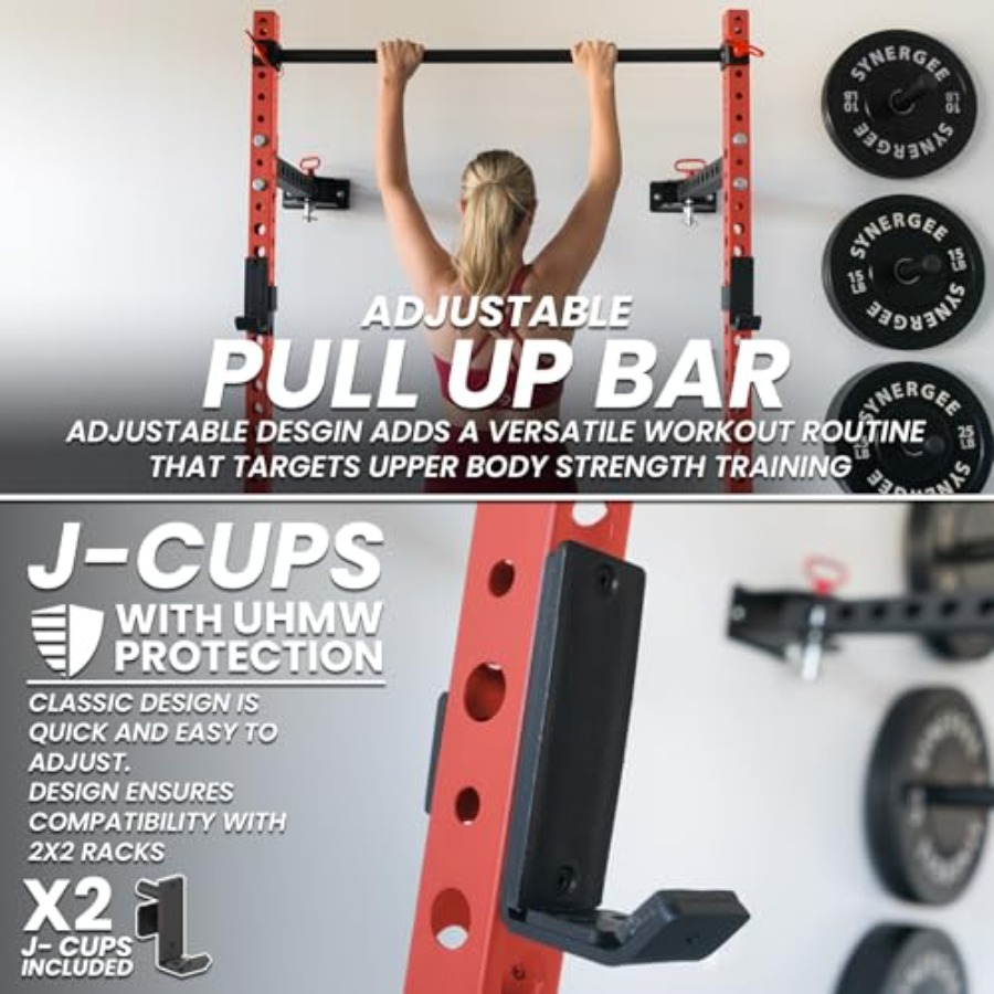 2200 시리즈 접이식 스쿼트 랙(J-컵 포함) 조절  - Squat Rack Power 리뷰 및 가격