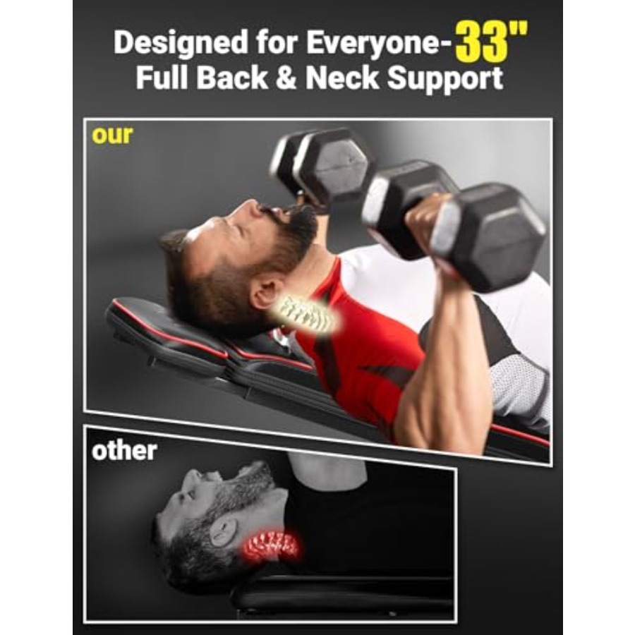 조절 가능한 웨이트 벤치 827LB, 키 큰 사용자를  - Home Gym Second 리뷰 및 가격