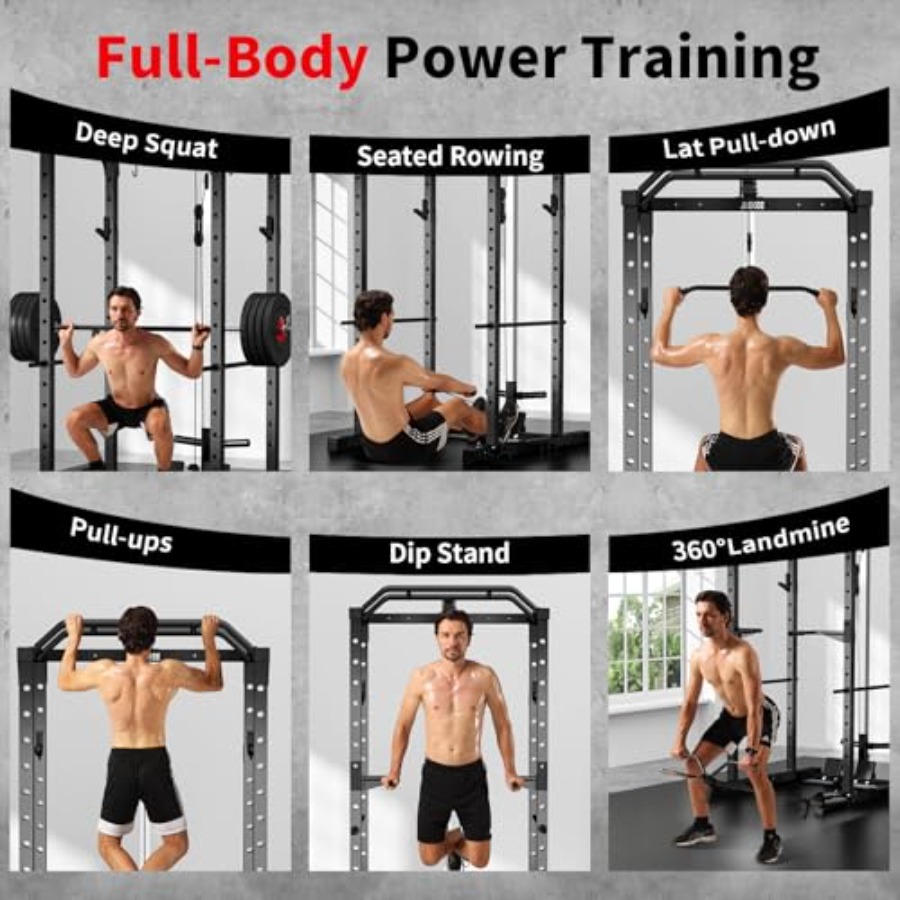 홈짐 파워 랙 (랫풀다운 포함) 블랙 스틸 2000LB - Squat Rack Power 리뷰 및 가격