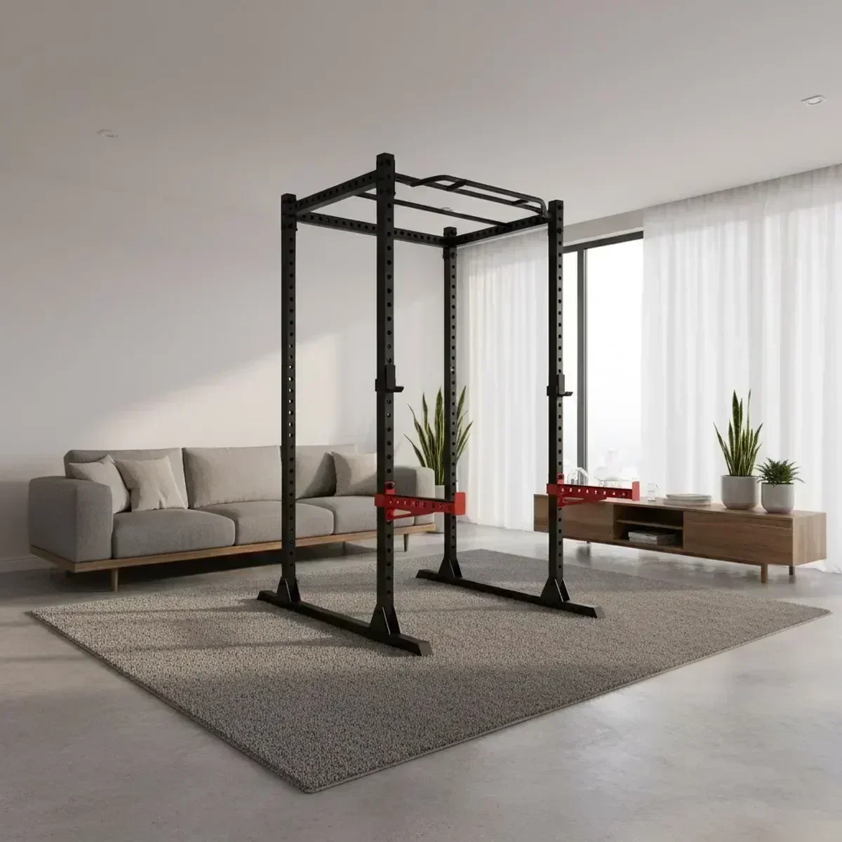 조절 가능한 홈짐 스쿼트 랙, 풀업 바 포함, 고중량  - Squat Rack Power 리뷰 및 가격