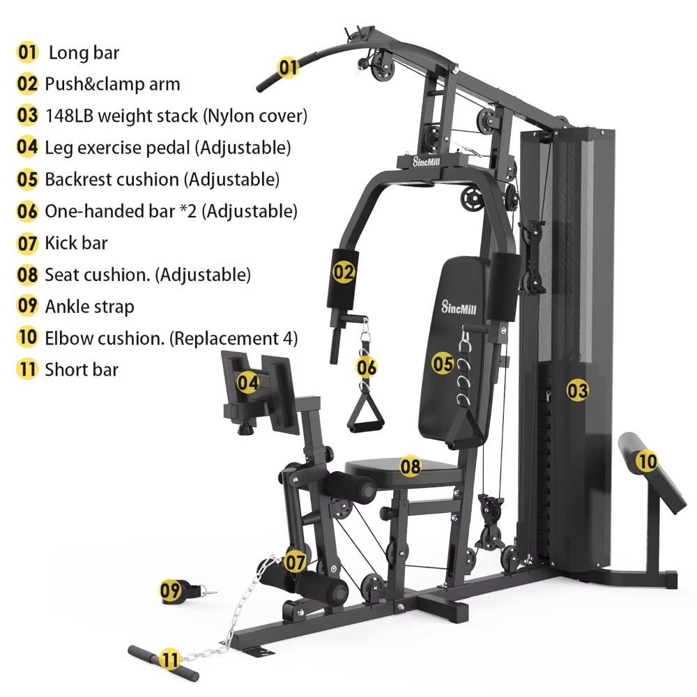 148LB 다기능 홈짐 전신 운동기구 케이블 풀리 시스 - Home Gym Nala 리뷰 및 가격