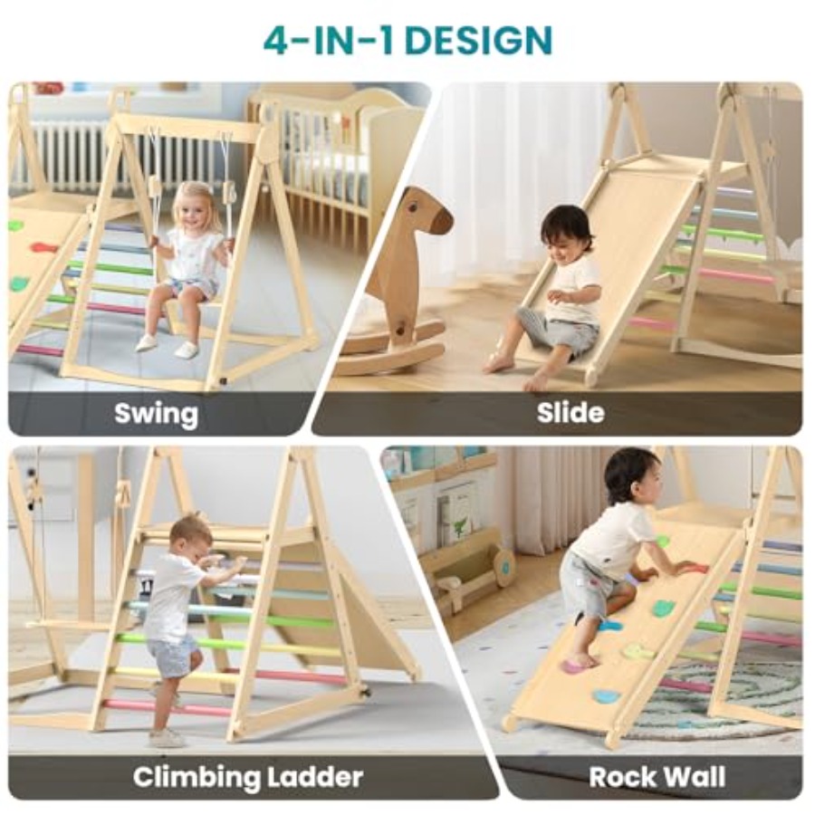 실내용 유아 정글짐, 가정용 접이식 나무 등반 놀이 세 - Home Gym For Toddlers 리뷰 및 가격